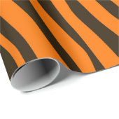 Orange Zebra-Tierdruck-Muster Geschenkpapier (Rolleneckpunkt)