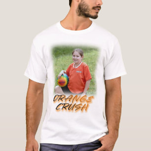 Orange Zerstampfung T-Shirt