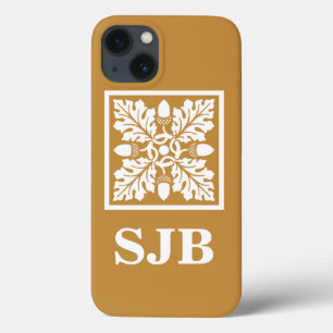 Orange Zest Acorn und Leaf Tile Design Case-Mate iPhone Hülle
