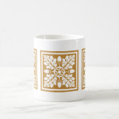 Orange Zest Acorn und Leaf Tile Design Coffee Tass Kaffeetasse (Mittel)