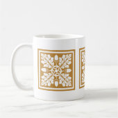 Orange Zest Acorn und Leaf Tile Design Coffee Tass Kaffeetasse (Links)