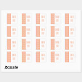 Orange Zickzack Border Danke Stickers (Blatt)