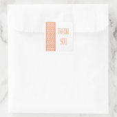 Orange Zickzack Border Danke Stickers (Tasche)