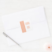 Orange Zickzack Border Danke Stickers (Umschlag)