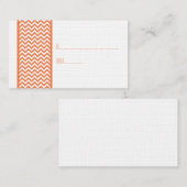 Orange Zickzack Border Platzkarte (Vorne/Hinten)