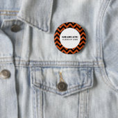 Orange Zickzack Glitzer Abschluss Button (Beispiel)