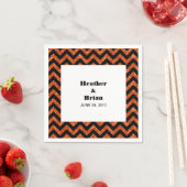 Orange Zickzack Glitzer Paper Napkins Serviette (Beispiel)