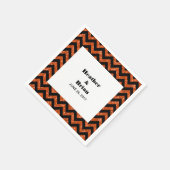 Orange Zickzack Glitzer Paper Napkins Serviette (Ecke)
