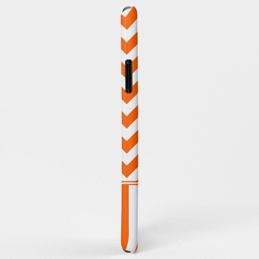 Orange Zickzack-Monogramm Case-Mate iPhone Hülle (Hinten/Rechts)