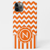 Orange Zickzack-Monogramm Case-Mate iPhone Hülle (Rückseite)