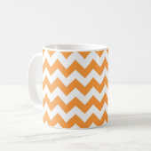 Orange Zickzack Muster Kaffeetasse (Vorderseite Links)