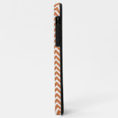 Orange Zickzack Personalisiert iPhone Case (Hinten/Links)