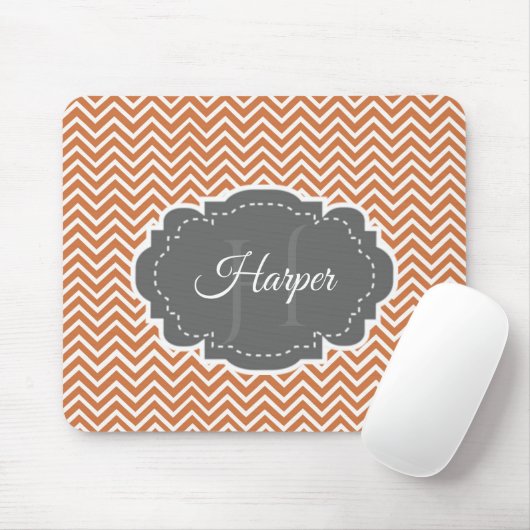 Orange Zickzack Personalisierte Mouse Pad Mousepad (Mit Mouse)