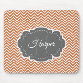 Orange Zickzack Personalisierte Mouse Pad Mousepad (Vorne)