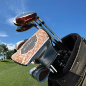 Orange Zickzack Personalisierter Golf Head Cover Golf Headcover