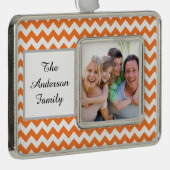 Orange Zickzack Rahmen-Ornament Silber (Rechts)