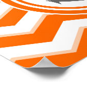Orange Zickzack Zigzag Muster Anchor Lächeln Poster (Ecke)