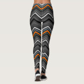 Orange Zig Zag mit Band...RSD/CRPS Leggings (Rückseite)