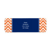 Orange Zigzag Muster mit Royal Blue (Vorne)