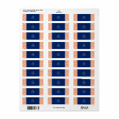 Orange Zigzag Muster mit Royal Blue (Vorne)