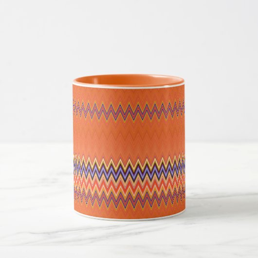 Orange Zigzag Tasse (Zentrum)