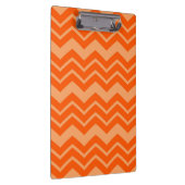 Orange Zigzag Zickzack Muster Klemmbrett (Rechts)