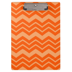 Orange Zigzag Zickzack Muster Klemmbrett