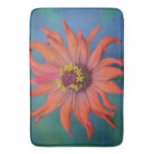 Orange Zinnia Badematte (Vorderseite Vertikal)