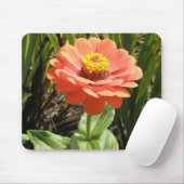 Orange Zinnia Blume Mousepad (Mit Mouse)