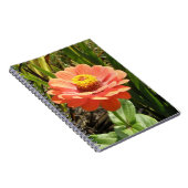 Orange Zinnia Blume Notebook Notizblock (Rechte Seite)
