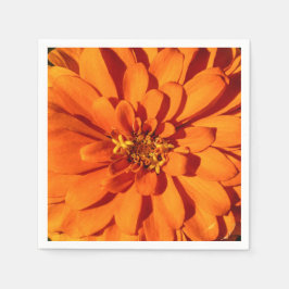 Orange Zinnia Blume Paper Napkin Serviette
