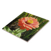 Orange Zinnia Blume Tile Fliese (Seite)