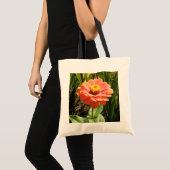 Orange Zinnia Blume Tote Tasche (Vorderseite (Produkt))
