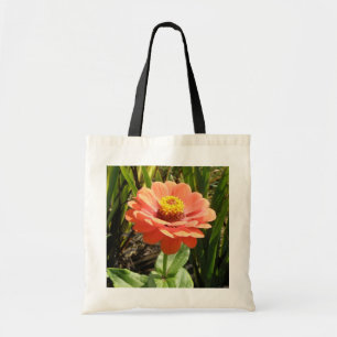 Orange Zinnia Blume Tote Tasche