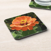Orange Zinnia Cork Untersetzer (Linke Seite)