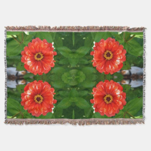 Orange Zinnia Decke (Vorderseite)