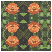 Orange Zinnia Gemustertes Gewebe Stoff (Muster)