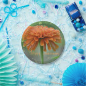 Orange Zinnia Jubiläumsplatte Pappteller (Party)