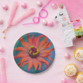 Orange Zinnia Papierplatte Pappteller (Party)