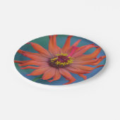 Orange Zinnia Papierplatte Pappteller (Schrägansicht)