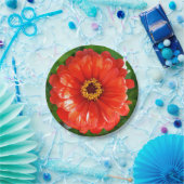 Orange Zinnia Pappteller (Party)