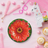 Orange Zinnia Pappteller (Party)