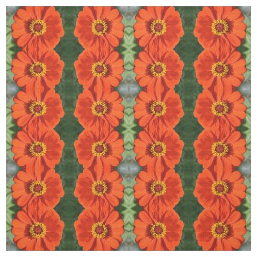 Orange Zinnia Stoff (Muster)