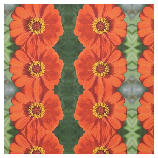 Orange Zinnia Stoff (Muster)