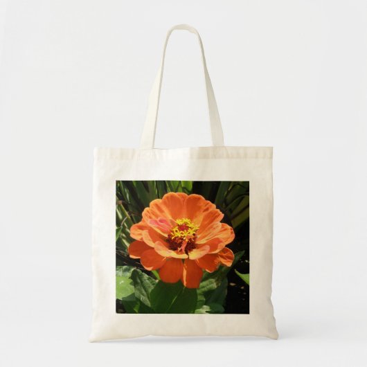 Orange Zinnia Tote Bag Tragetasche (Vorne)