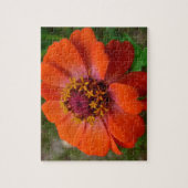 Orange Zinnia Wildblume Natur Flora Puzzle (Vertikal)