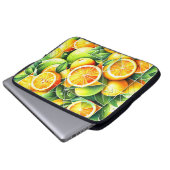Orange Zitrone Botanisch Citrus Geometrisch Laptopschutzhülle (Vorne Knopf)