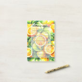 Orange Zitrone Botanisch Citrus Geometrisch Post-it Klebezettel (Auf Schreibtisch)