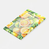 Orange Zitrone Botanisch Citrus Geometrisch Post-it Klebezettel (angewinkelt)