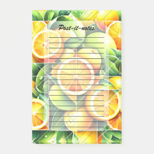 Orange Zitrone Botanisch Citrus Geometrisch Post-it Klebezettel